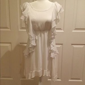 Ceci White Lined summer dress